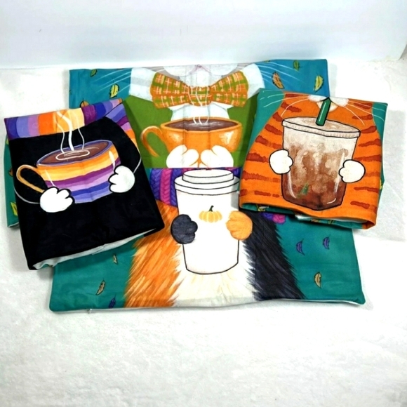 Cat Throw Pillow Covers Adorable Whimsical. Muli Colors 18 x 18 NEW! - Picture 2 of 7